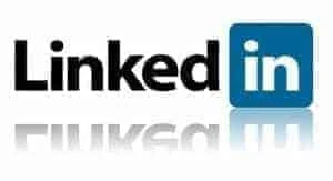 The LinkedIn logo displayed on a white background, promoting easy ways to build your network.