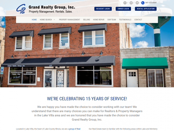 Grand Realty Group website design.