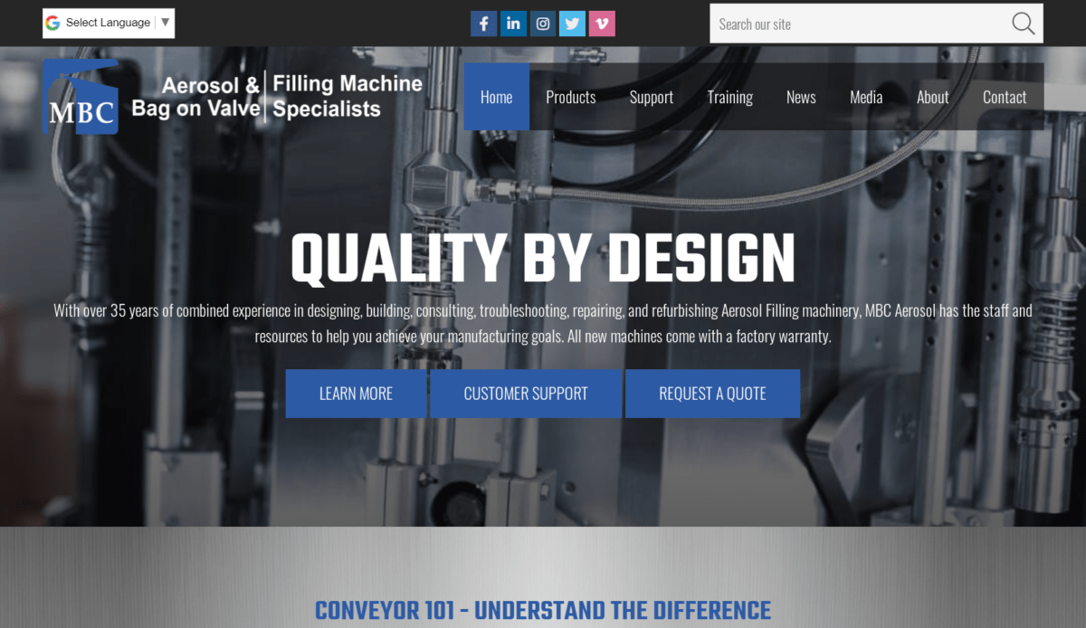 Manufacturing Website Design