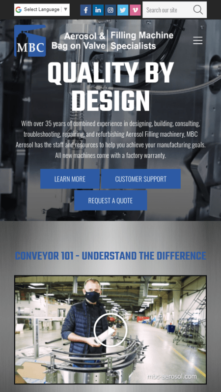 Manufacturer Website Design