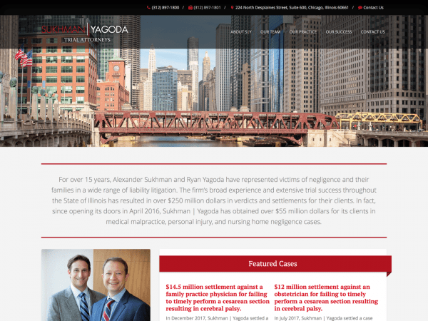 Law firm website design with Sukhman Yagoda.