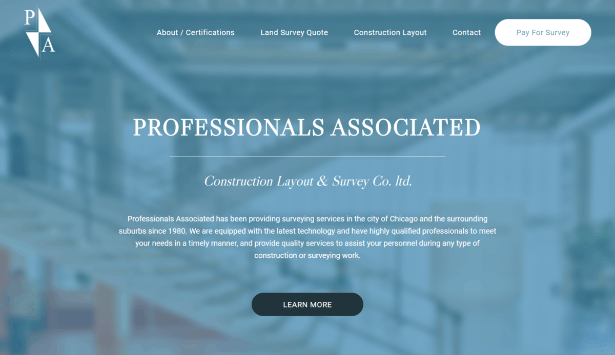 A website design for professionals.