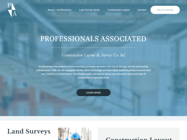 A website design for professionals.