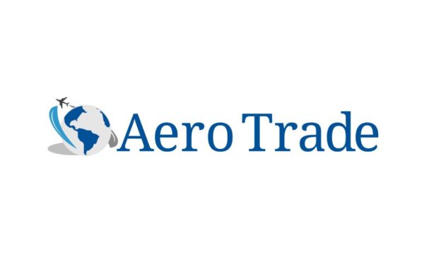 Logo design with the Aero Trade branding on a clean white background.