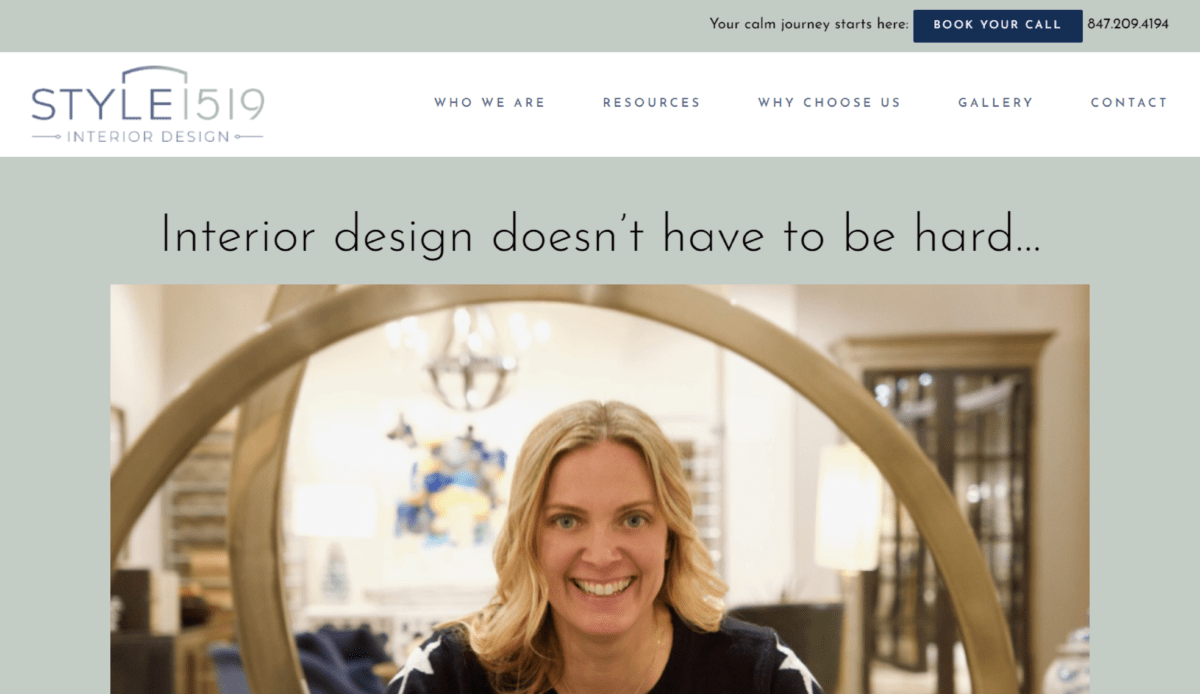 Interior Design Website Example