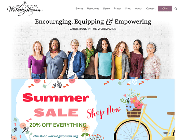 A Christian Working Woman website encouraging and empowering.