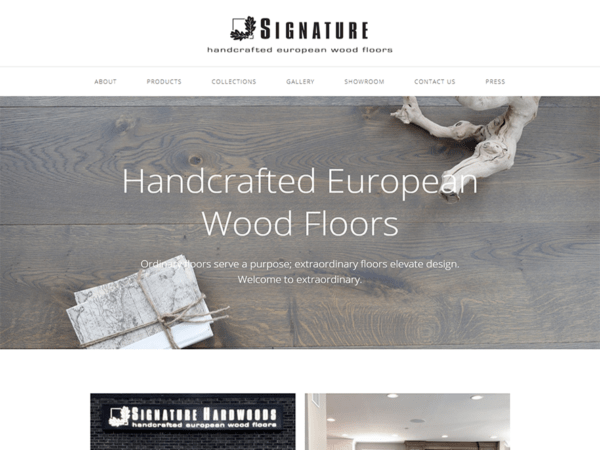 Luxury Wood Floors Web Design