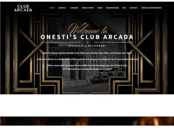 Wordpress theme for Club Arcada.