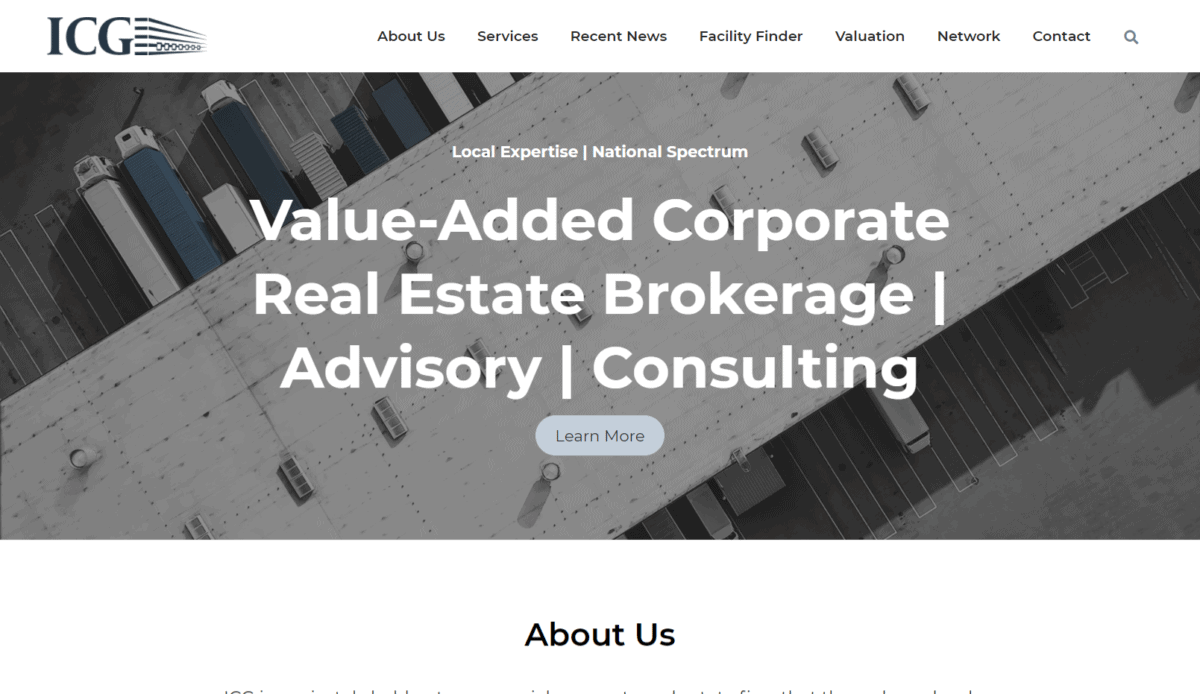 A consulting company's website design.