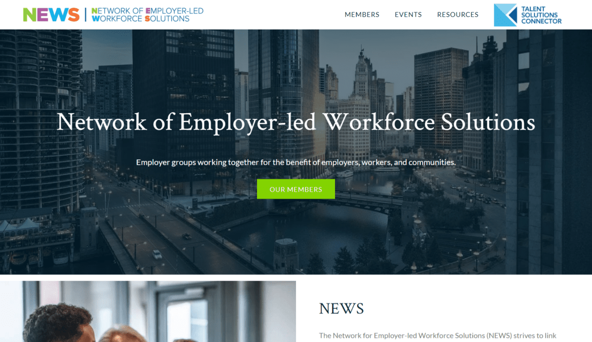 A website design for the network of employer-led workforce solutions.