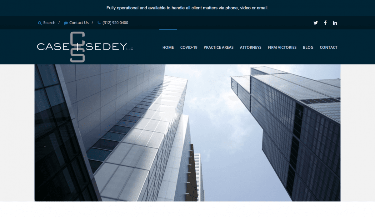 A website design for Case Construction.