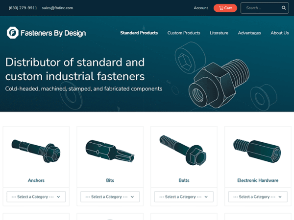 Fasteners By Design, Inc.: A WordPress theme specifically designed for the fasteners industry.