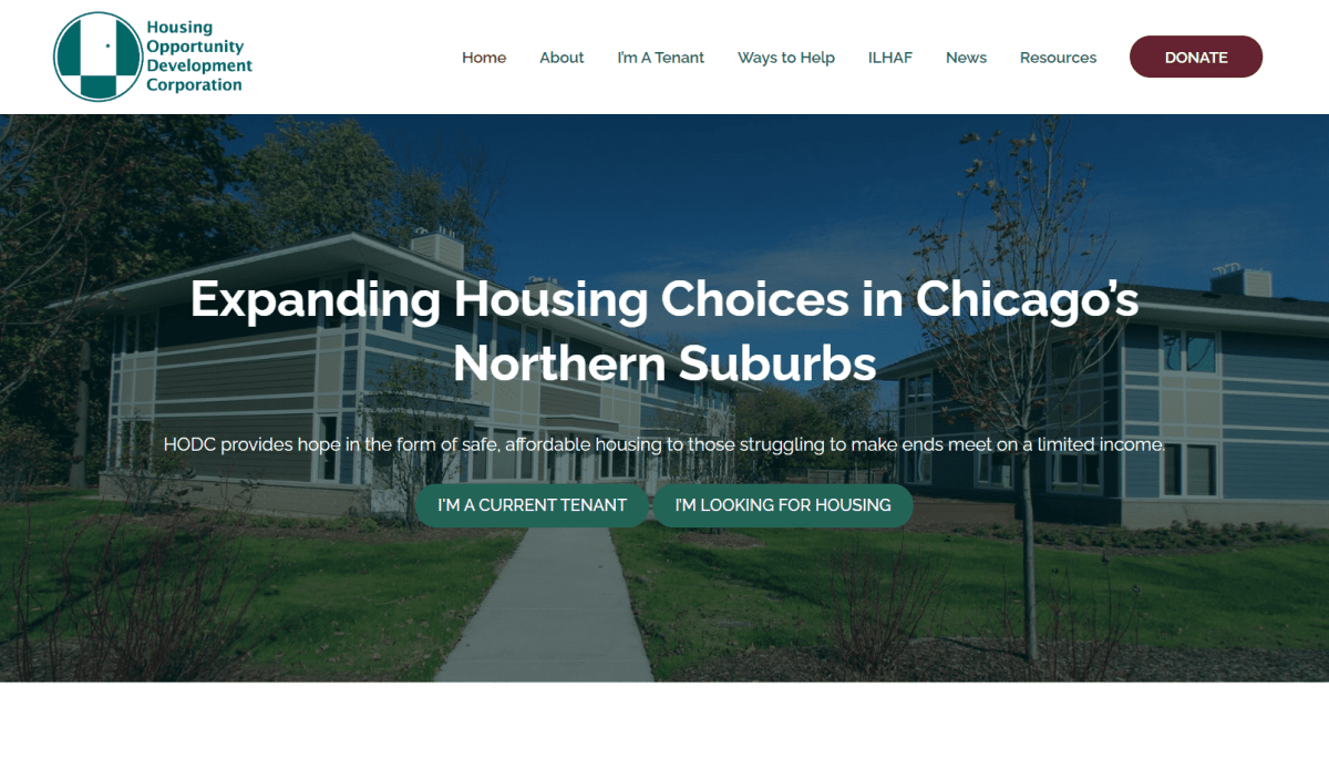 A website design for HODC homes in Charlotte, North Carolina.