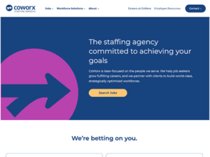 A top-rated staffing agency website, cox.