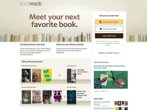 Go reads is a website that allows you to meet your next favorite book.