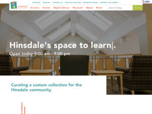 The homepage of the hindsdale space to learn.