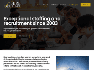 A recruitment company's website design featured among the 20 Best Staffing Websites.