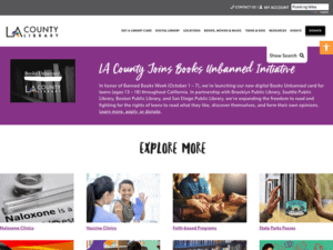 The website for la county libraries.