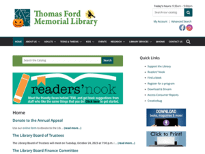 Thomas ford memorial library website.