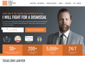 Texas dwi lawyer website design.