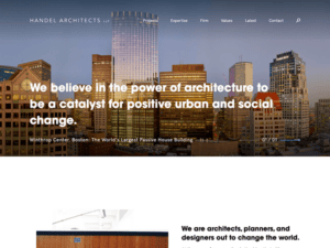 A website for a modern architecture firm.