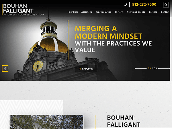 A website design for a law firm.