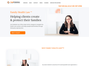 Family health law website design.