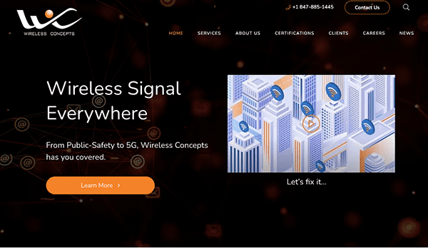 The website for wireless signal.