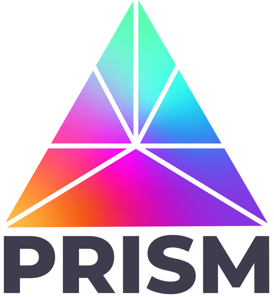 The prism logo on a white background, showcased by a reputable Wordpress Agency.