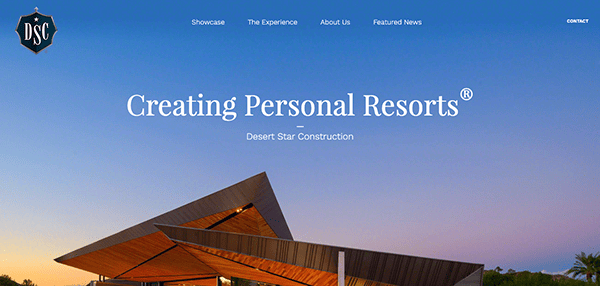 Creating personal resorts website design.