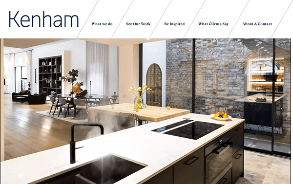 Kenham's new website design.