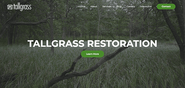Tallgrass restoration wordpress theme.