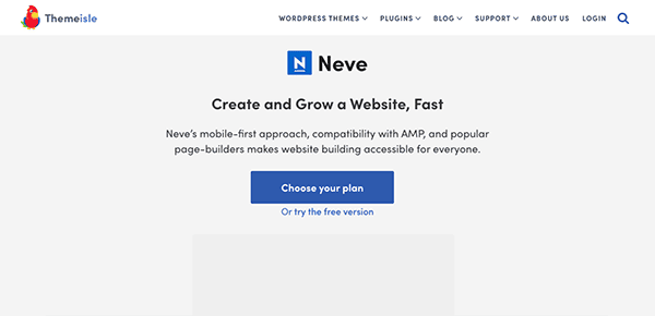 A screen shot of a website with the word neve.