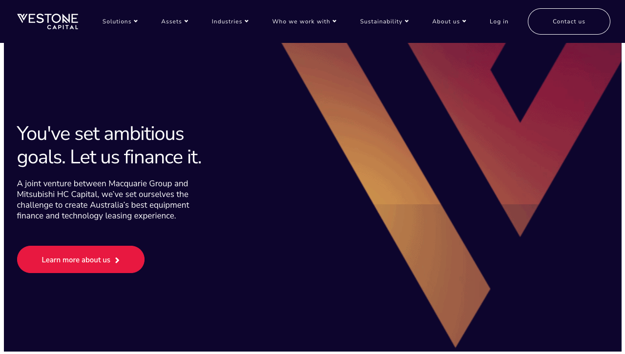 A web page for venfinance.