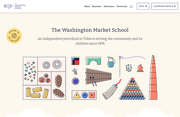 The washington market school website.