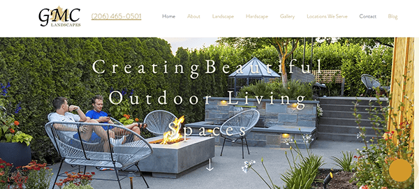A website design for gmc creating beautiful outdoor living.