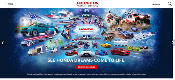 A dynamic collage showcasing various honda vehicles and products, emphasizing innovation and diversity in the brand's offerings.