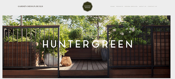 Hunter green web design.