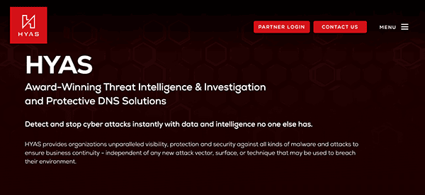 Hyas - winning threat intelligence & investigation.