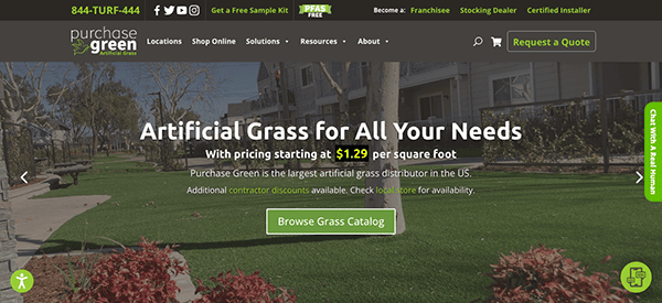 A website for artificial grass for all your needs.
