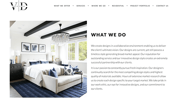 What we do - website design.