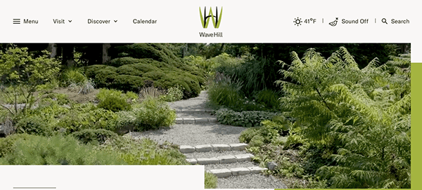 A website design for a landscaping company.