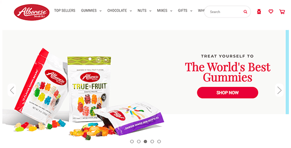 Welcome to the Albanese candy homepage, one of the best candy websites showcasing "The World's Best Gummies." Discover vibrant images of our delightful gummy products that promise to tantalize your taste buds.