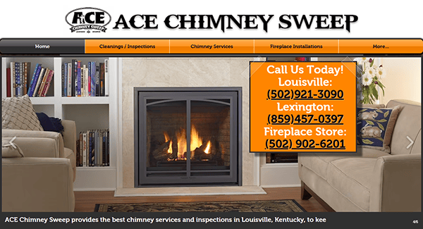 Discover the warm ambiance of a pristine fireplace with Ace Chimney Sweep. Our expert chimney cleaning ensures safety and efficiency. Contact us in Louisville, Lexington, or visit our fireplace store to learn more about keeping your hearth at its best.
