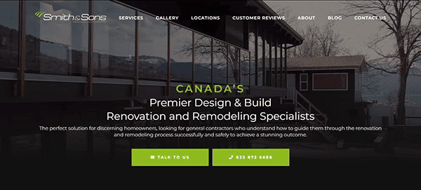 Explore Smith & Sons' homepage, where you’ll find top-notch renovation services delivered by the best carpenters in the business. Contact us effortlessly via phone or message to bring your vision to life.