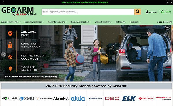 A family readies for departure, packing luggage into the open trunk. A girl steps forward with a backpack, embodying a scene from GeoArm by AlarmClub®—a leader in home security websites dedicated to safeguarding what matters most.