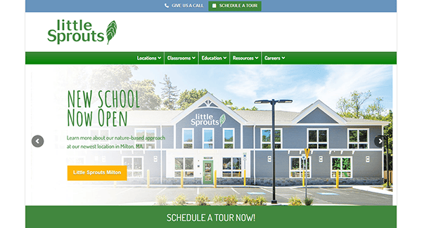Welcome to Little Sprouts, one of the best daycare websites, where we’re thrilled to announce our new school opening in Milton, MA. Explore our nurturing environment and innovative programs. Ready to experience it firsthand? Click "Schedule a Tour Now" at the bottom!.