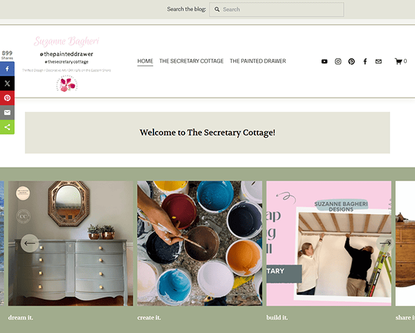 Explore our homepage showcasing inspiring interior design projects. Discover stunning transformations with painted furniture and DIY tips. Connect with us via social media links at the top banner for insights from one of the best furniture refinishing websites around!.