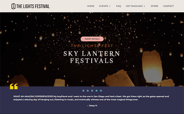 Discover the enchanting beauty of The Lights Festival, where sky lanterns illuminate the night sky. Navigate through our site with links to Home, Events, FAQ, and more. As featured among the Best Holiday Light Websites, experience magic through a glowing testimonial.