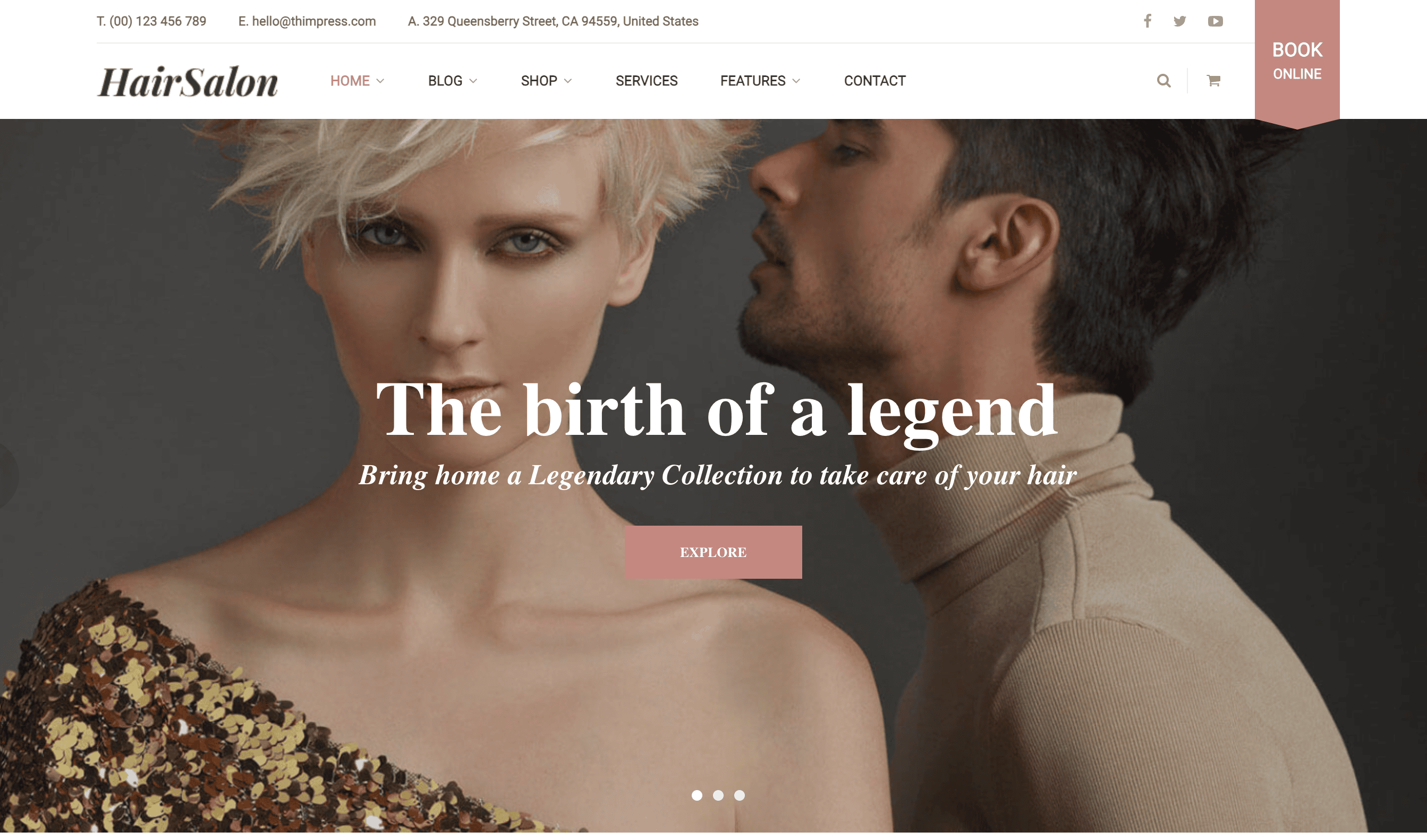 Two models pose against a neutral background; one with short blond hair and a sequin top, the other in a tan turtleneck. Text reads, "The birth of a legend. Bring home a Legendary Collection.